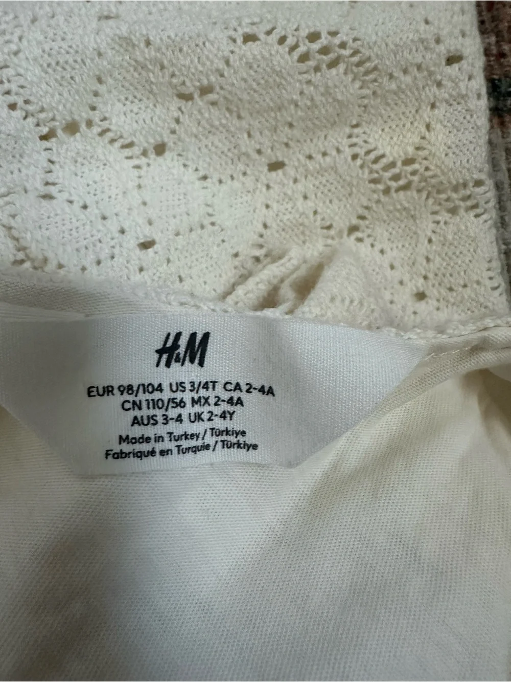 H&M Cream Lace Two-Piece Bootcut Set